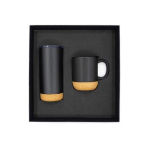 Promotional Giftset with Cork Ceramic mug and Tumbler