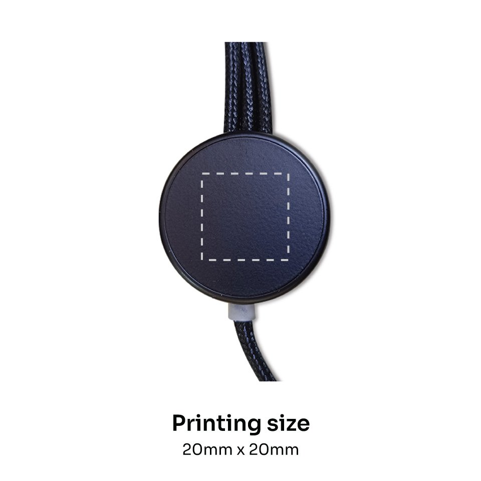 RPET Charging cable with Lightup Logo - Image 5