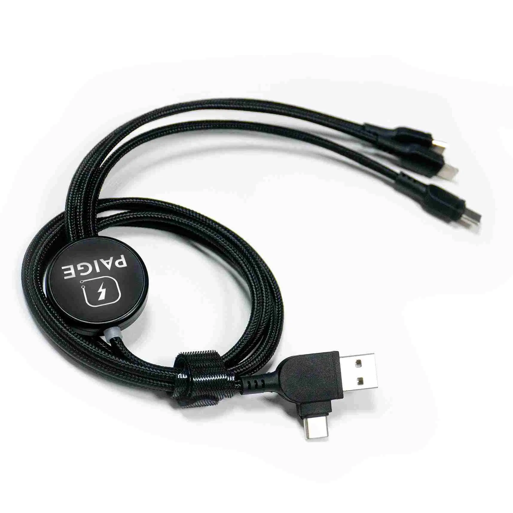 RPET Charging cable with Lightup Logo - Image 3