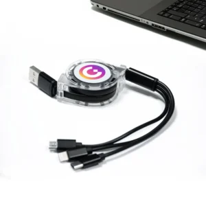 3 in 1 Charging Cable Black-Gray-Blue