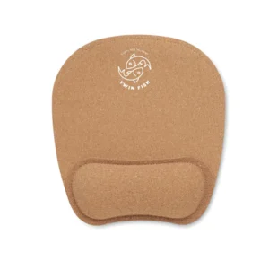 Ergonomic cork mouse pad with wrist support
