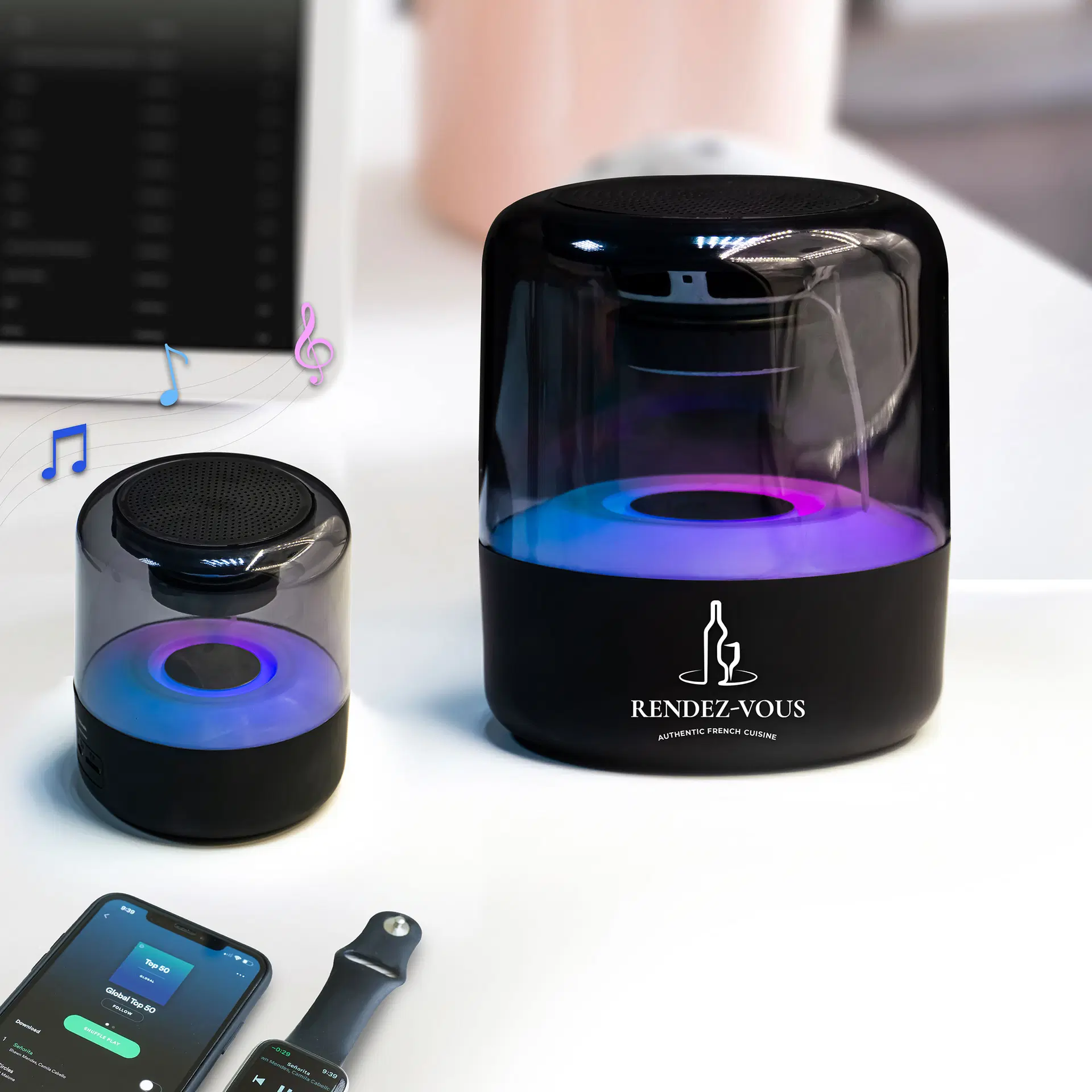 Transparent Bluetooth Speaker with RGB light - Image 4