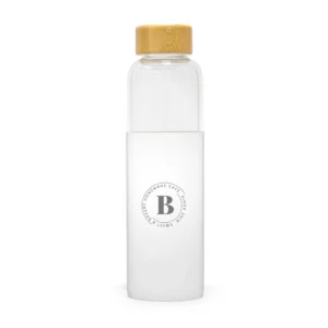 Bamboo Lid Glass Bottle With Silicon Case