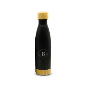 Insulated Bottle With Bamboo Lid And Base