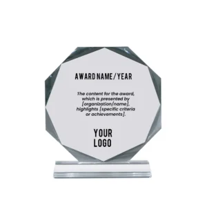 Octagon Crystal Award Medium