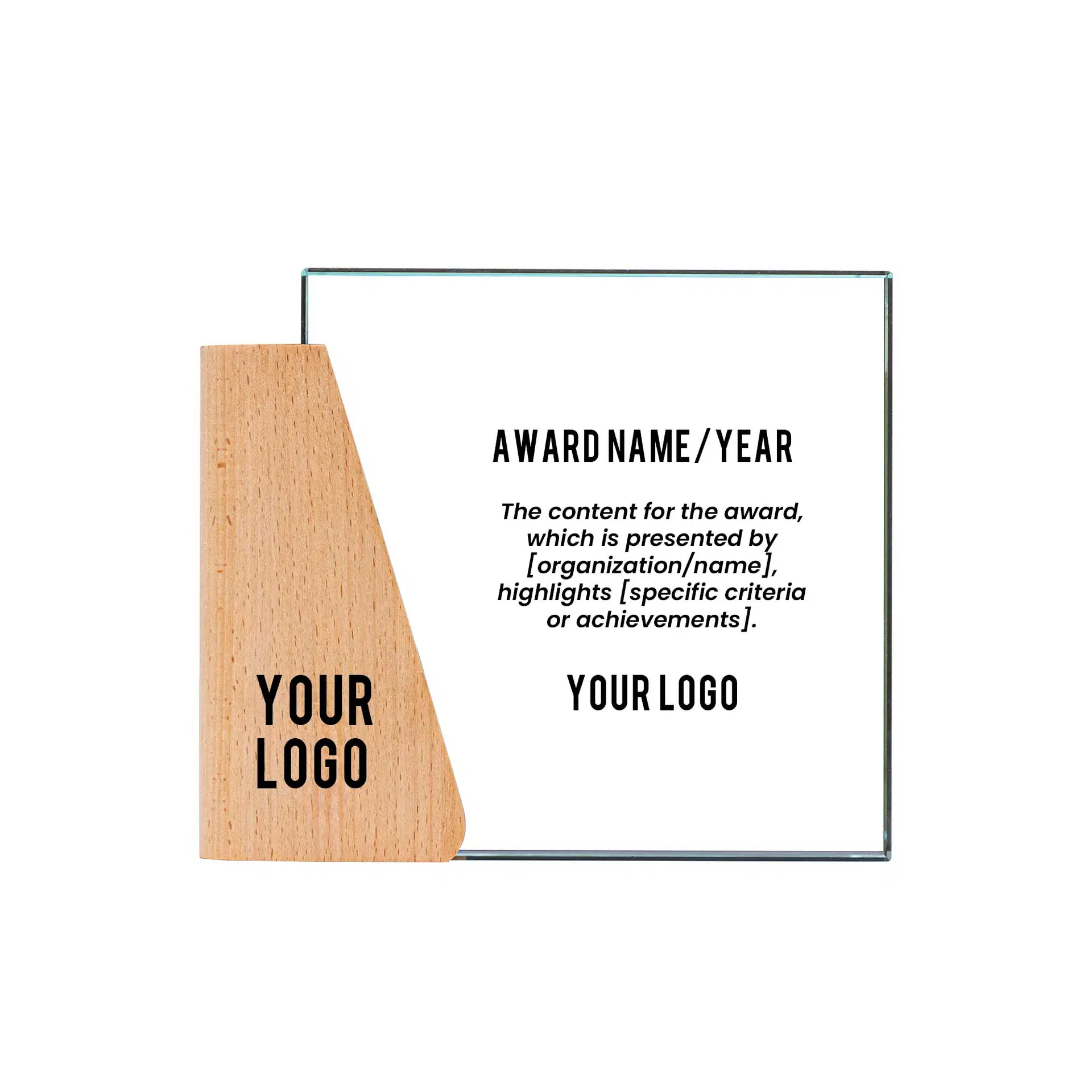 Wood and Crystal Trophy