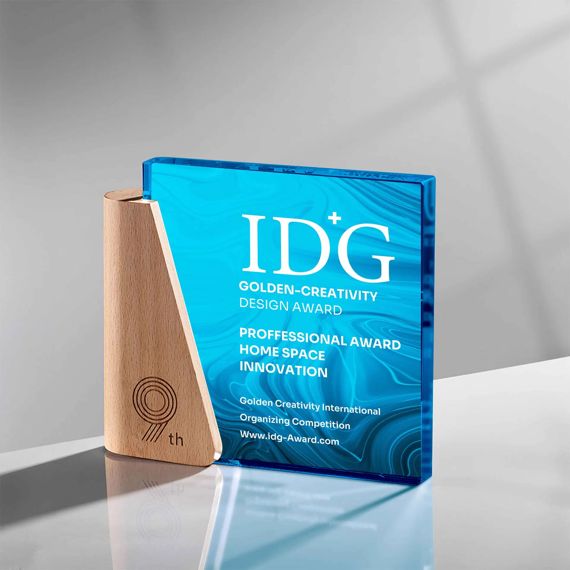 Wood and Crystal Trophy - Image 5