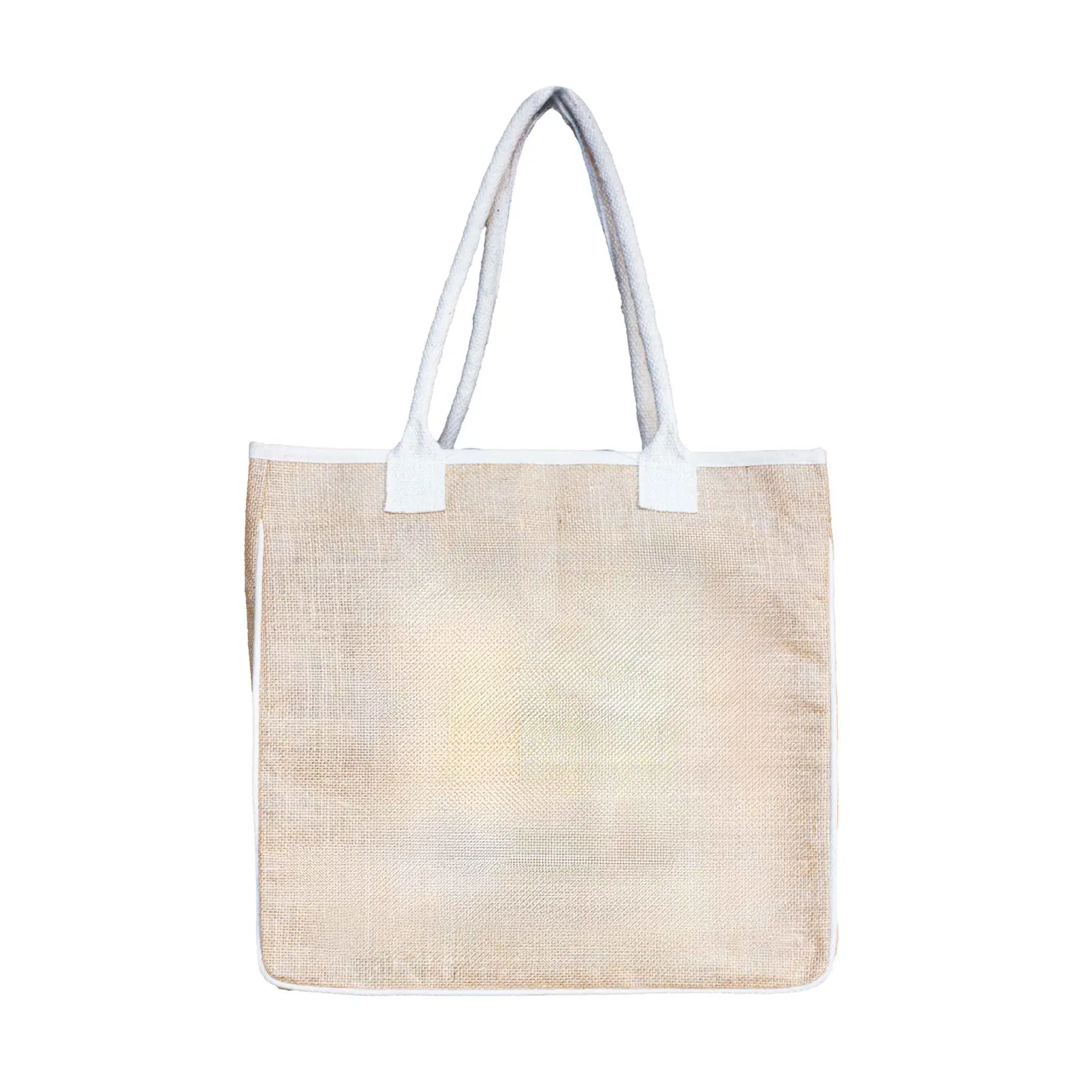 Laminated Jute bag with velcro - Image 2