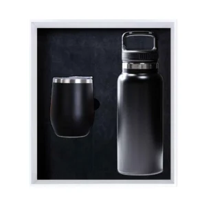 Drinkware Giftset with White Premium Bottle and Coffee mug