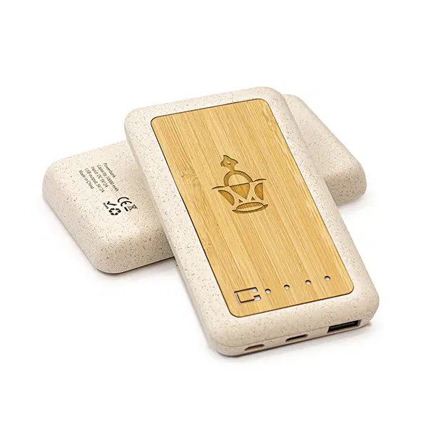 Wheat Straw Bamboo Power bank - Image 2