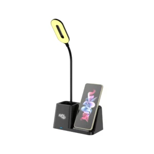 3-in-1 Wireless Charger with Desk Lamp & Pen Holder