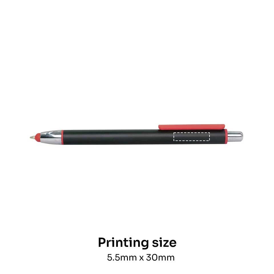 Black Metal Pen With Color Stylus And Clip - Image 8