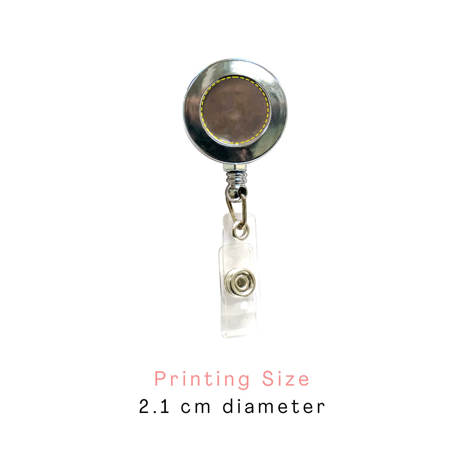 Metal plastic badge reel with medium round - Image 3
