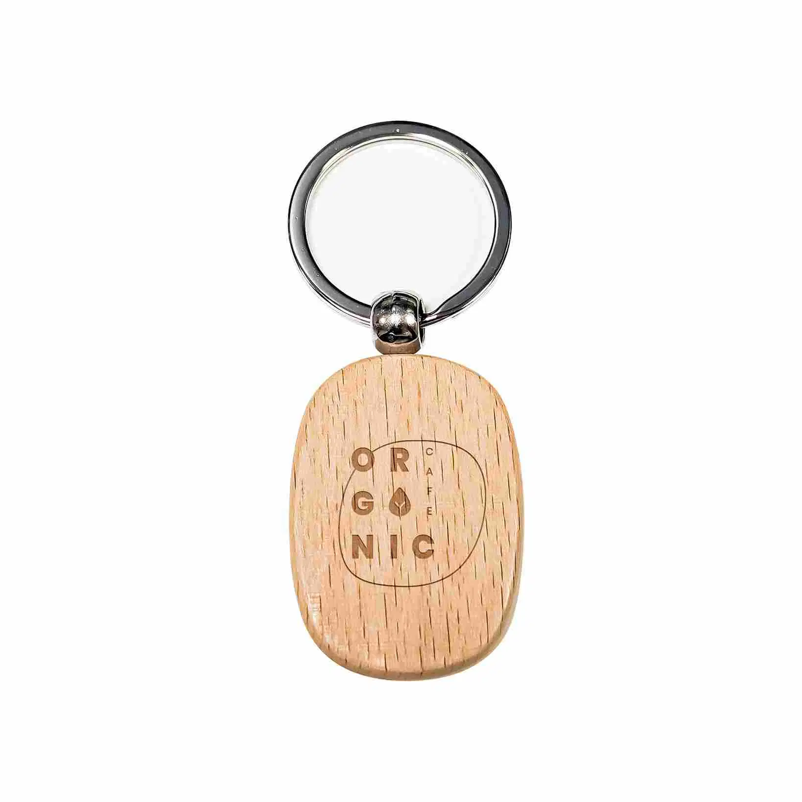 Bamboo Keychain Oval Shape - Image 3