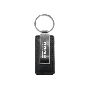 PU Keychain with metal plate