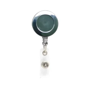 Metal plastic badge reel with medium round