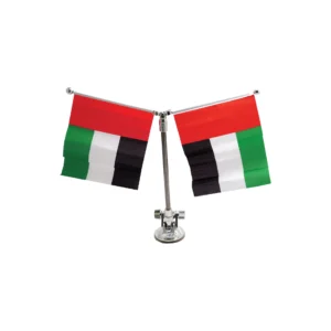 2 IN 1 Flag stand with Suction base Silver