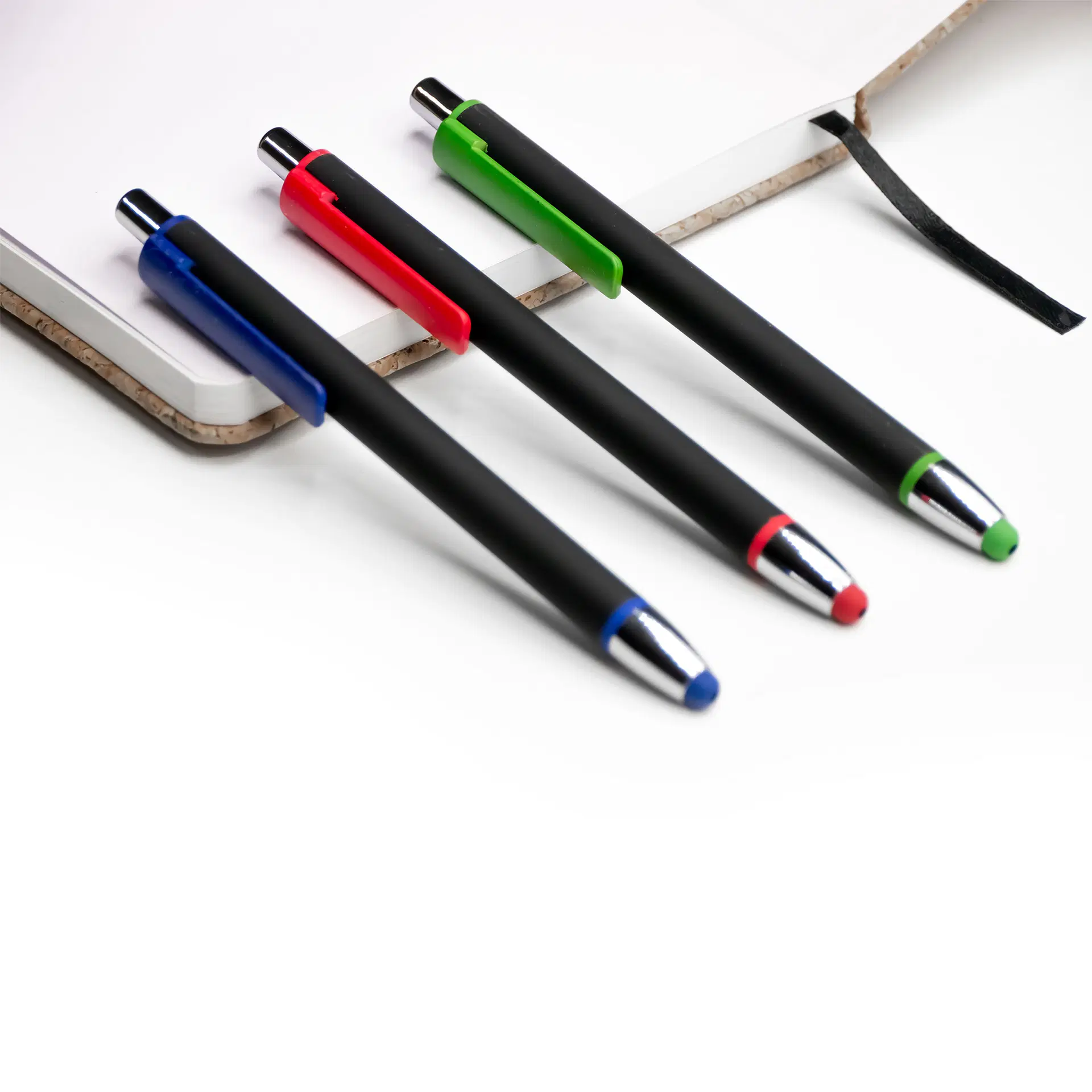Black Metal Pen With Color Stylus And Clip - Image 7