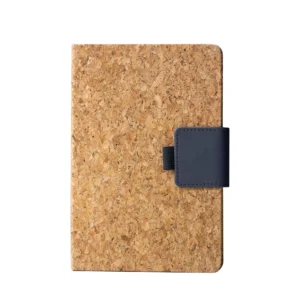 Cork Notebook with Magnetic Closure and Pen Holder