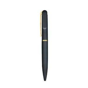 Black Metal pen with Rubberized barrel Gold & Silver